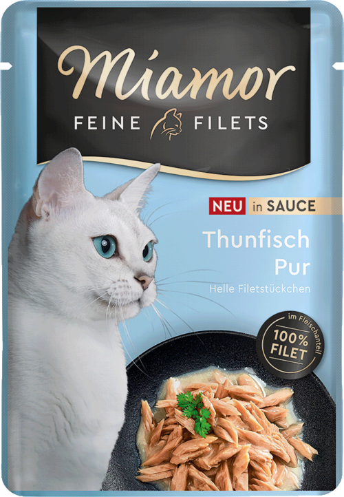 Miamor Feine Fillets Tuna Pure in sauce 100g - Konservai katėms su tunu padaže