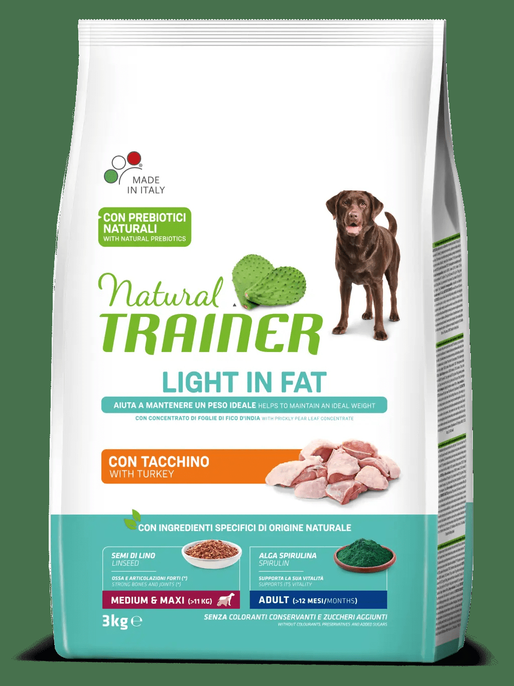 NATURAL TRAINER DOG WEIGHT CARE ADULT MEDIUM/MAXI VIŠTIENA 3KG - Subalansuotas ir visavertis maistas svorio kontrolei vidutinės/didžiosios veislės suaugusiems šunims.