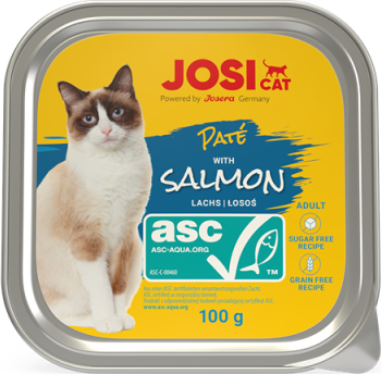 Josera Petfood Konservai JOSERA JosiCat Lazdijų mėsos pastetė ASC 100 g Alyva