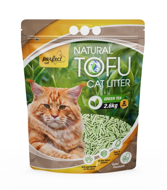 Perfec Cat Tofu cat litter Green Tea 2mm 6L