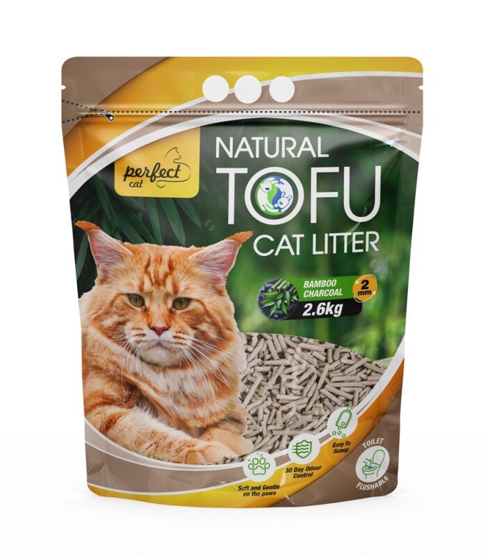 Perfect Cat Tofu cat litter Bamboo Charcoal 2mm, 6L