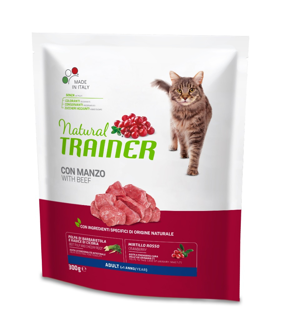 NT CAT ADULT WITH BEEF 300 gr - Suderinta ir subalansuota mityba suaugusiems katėms nuo 1 metų amžiaus, su jaučio mėsa.