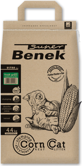 Certech maiselis katėms su kukurūzų ir žolės aromatu Super Benek Corn Cat 7 L