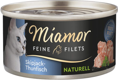 MIAMOR Feine Fillets Naturelle Skipjack&Thunfisch 80g - su tuno filė savo sultyse