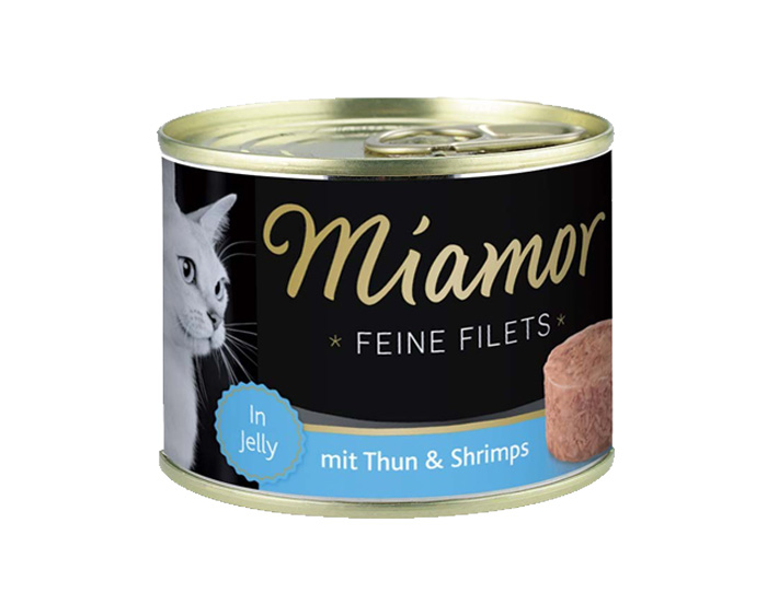 MIAMOR Feine Fillets Thun&Shrimps 185g - su tunu ir krevetėmis želėje