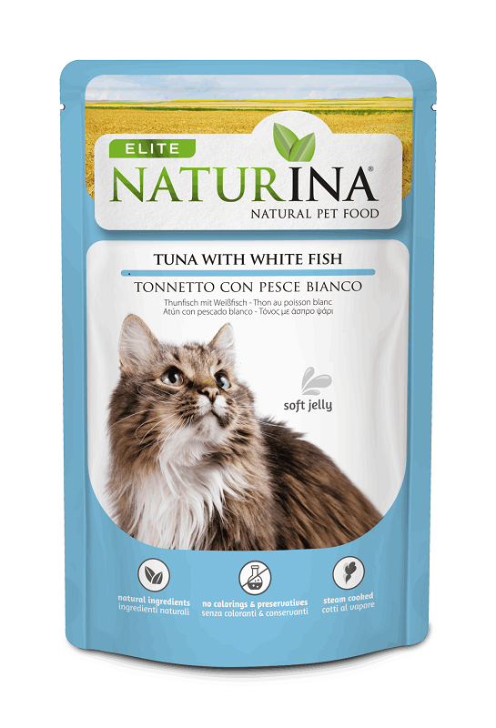 NATURINA ELITE MIRKŪS TUNAS SU BALTA ŽUVIMI ŽELĖJE 70G - KONSERVAI KATĖMS (TUNAS SU BALTA ŽUVIMI ŽELĖJE)