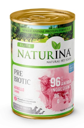 ELITE PREBIOTIC MONO AVINAS IR PSILIS Bez grūdų 400G — grūdiniai konservai suaugusiems šunims su aviena ir psilio sėklomis