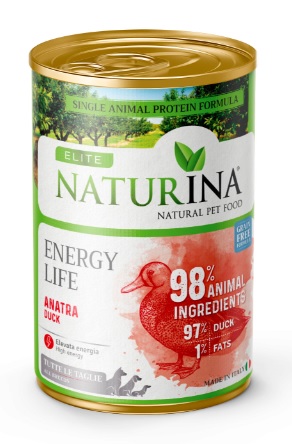 ELITE ENERGY LIFE MONO ANTIS SU APSELSINU IR ŽENŠENIU GF 400G — grūdų neturintys konservai suaugusiems šunims su antimi, apelsinu ir ženšenu