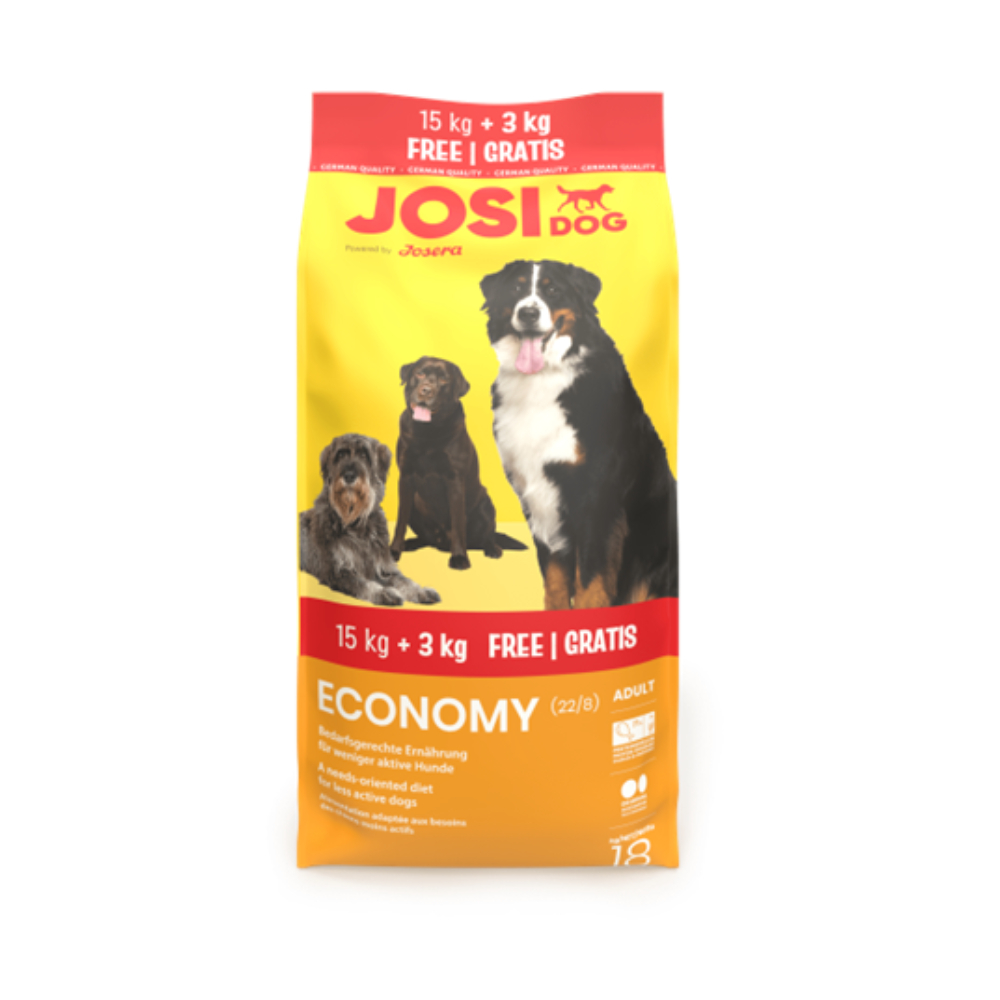 Josera Petfood AKCIJA Josera P šunims JosiDog Economy 18 kg (15+3 kg)