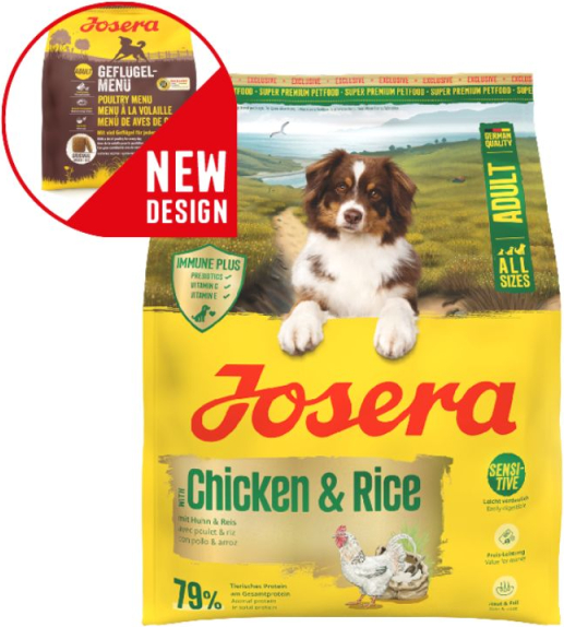 Josera Petfood Josera SP šunims A/S su vištiena&ryžiais 12.5 kg (Vištienos meniu)