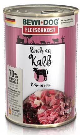 Bewi Dog rich in veal 400gr - Pieaugušiem šunims su veršienos mėsa