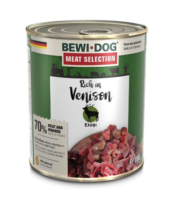 Bewi Dog rich in venison 800gr - Pieaugušiems šunims su briedžio mėsa