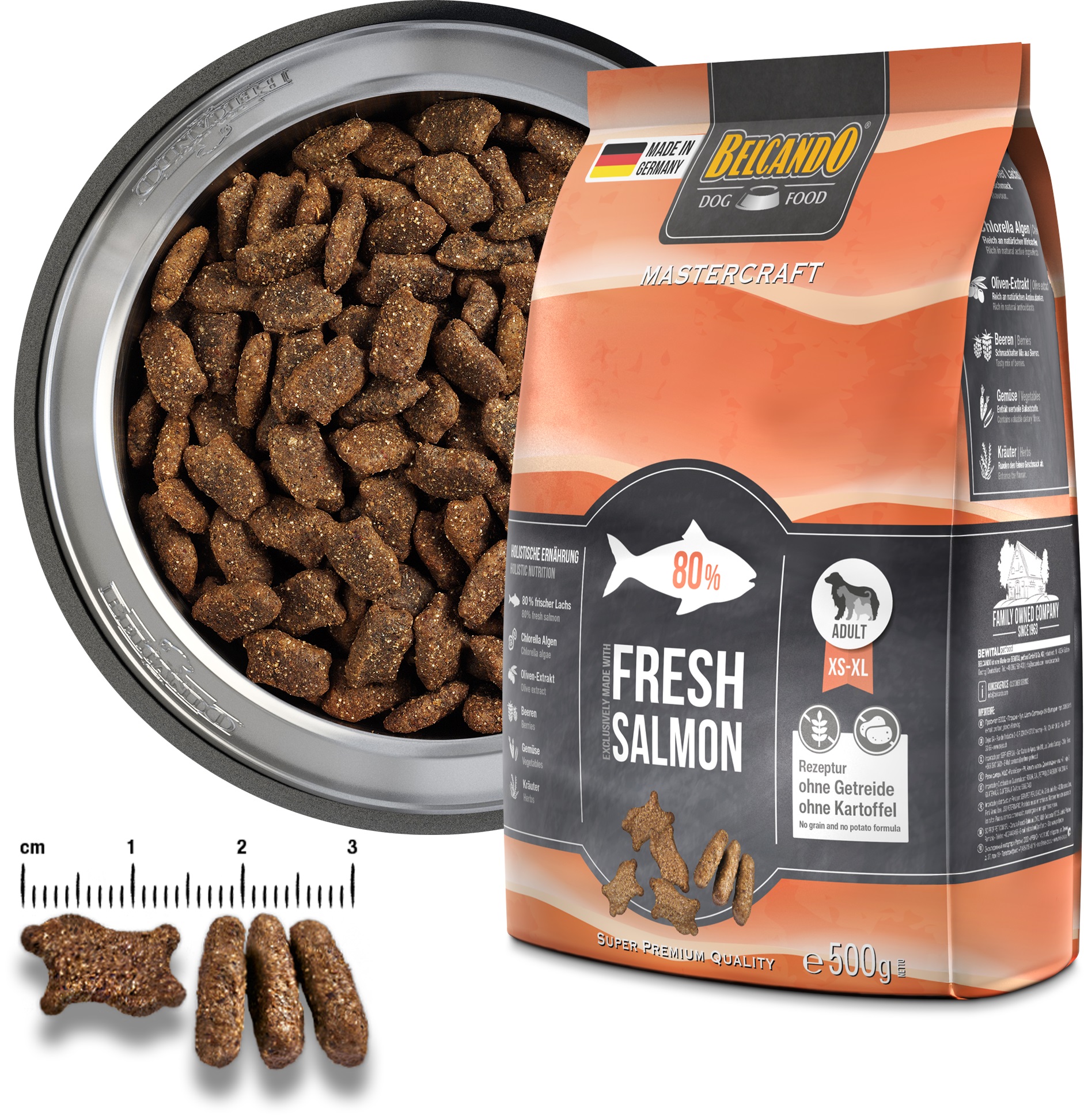 BELCANDO MASTERCRAFT FRESH SALMON 10KG - SAUSA ŠUNŲ MAISTO BARA SU LAŠIŠA