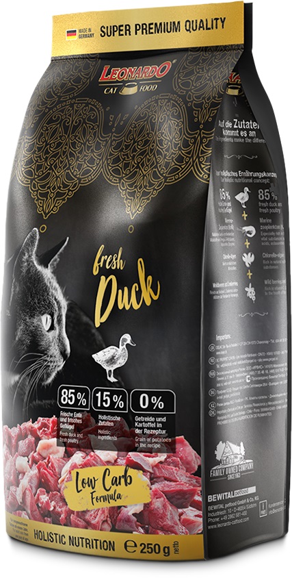 LEONARDO ADULT FRESH DUCK 250G - BEZGRAUDU SAUSA MITYBA KATĖMS SU ANTIES MĖSA
