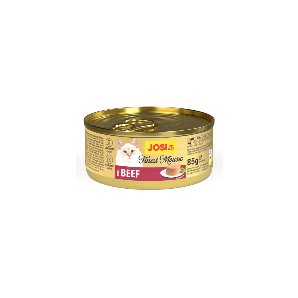 Josera Petfood Konservai JOSERA JosiCat Finest Mousse su Jautiena 85 g