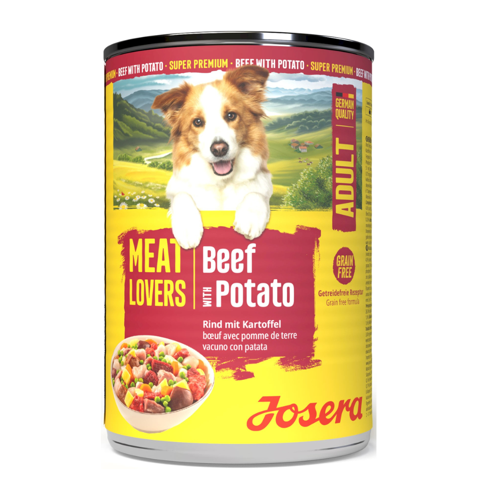 Josera Petfood Konservai JOSERA šunims Meat Lovers Adult Menu Jautiena su bulvėmis 400 g