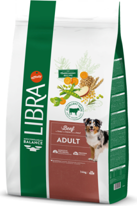 AFFINITY LIBRA ŠUO SUAUGUSIEMS AR JAUČIENOS 14 KG - PIEAUGUŠIEM ŠUNIMS, AR LIELLOPU