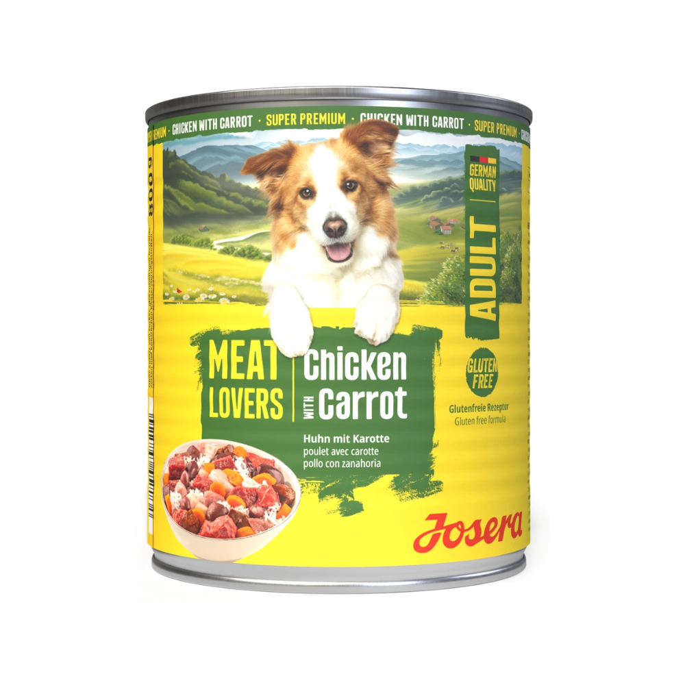 Josera Petfood Konservai JOSERA šunims Meat Lovers Adult Menu Vištiena su Morkomis 800 g