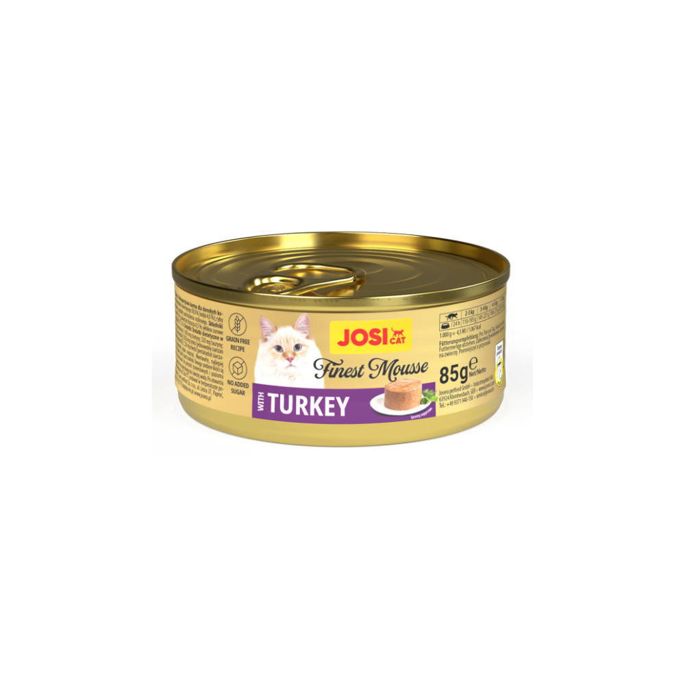 Josera Petfood Konservai JOSERA JosiCat Finest Mousse su Kalakutu 85 g