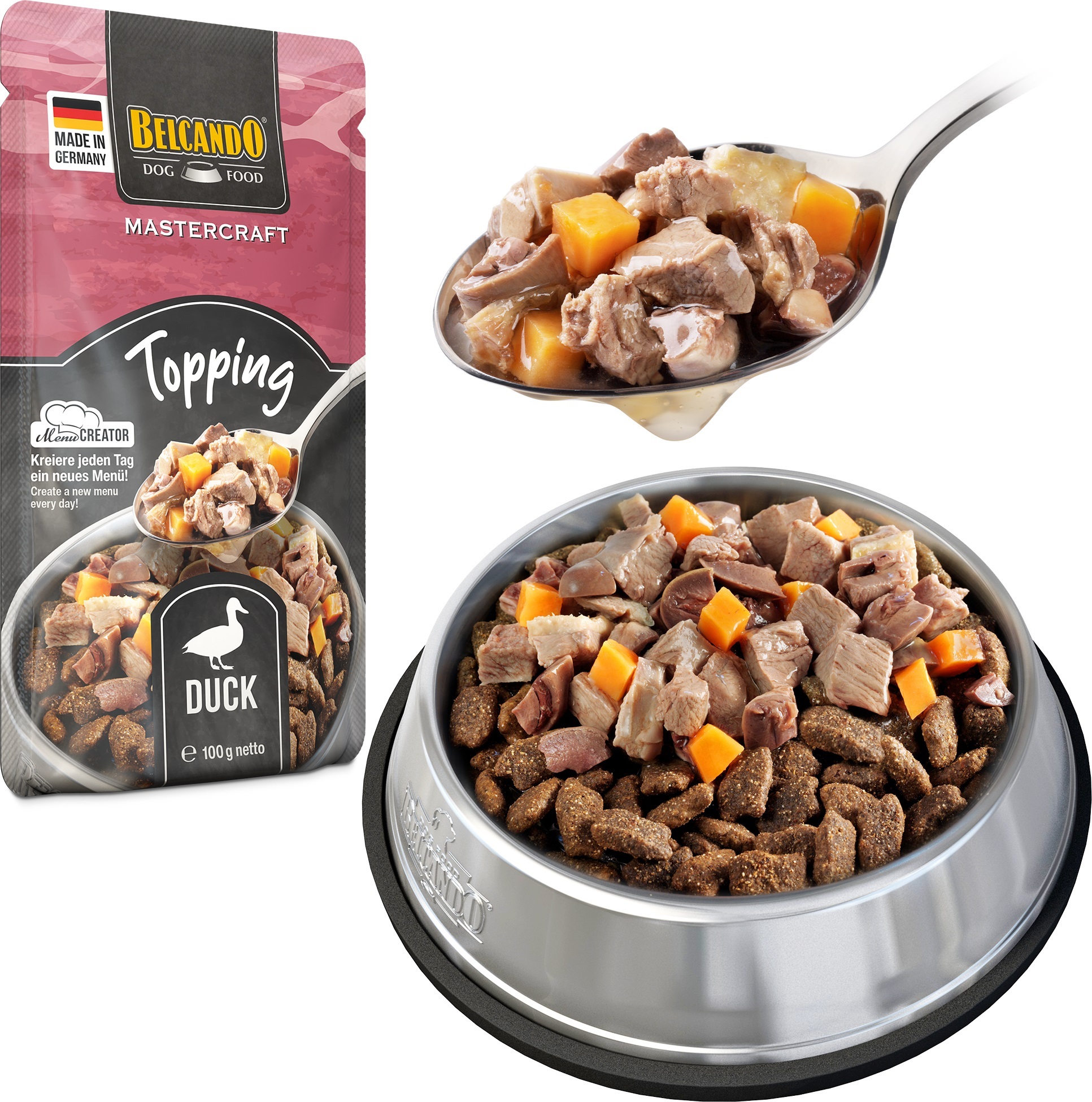 BELCANDO MASTERCRAFT TOPPING ANTIS SU SALDŽIOMIS BULVĖMIS 100G - KONSERVUOTI ŠUNIMS