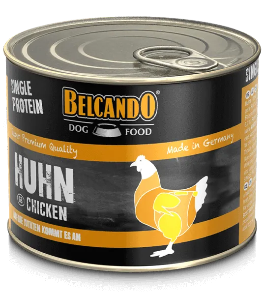 BELCANDO SINGLE PROTEIN CHICKEN 200G – MONOPROTEINA KONSERVAI ŠUNIMS SU VISTIENOS MĖSA