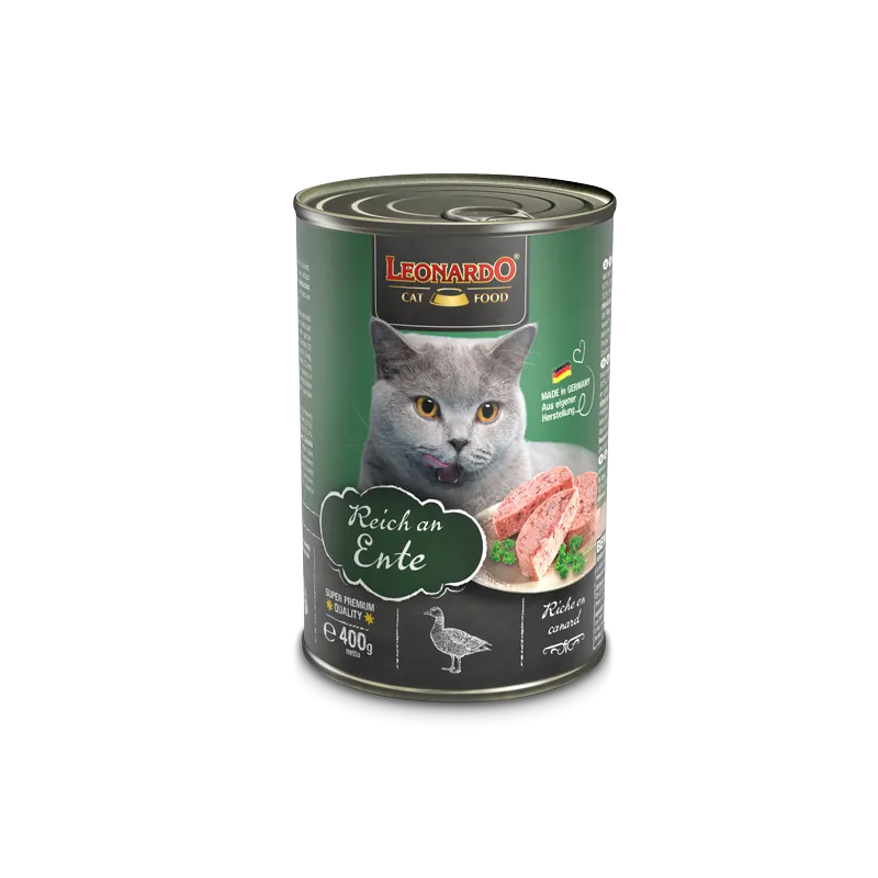 LEONARDO CAT DUCK 400G - PAŠĖDINAMAS MAISTAS KATĖMS SU ANTIES MĖSA