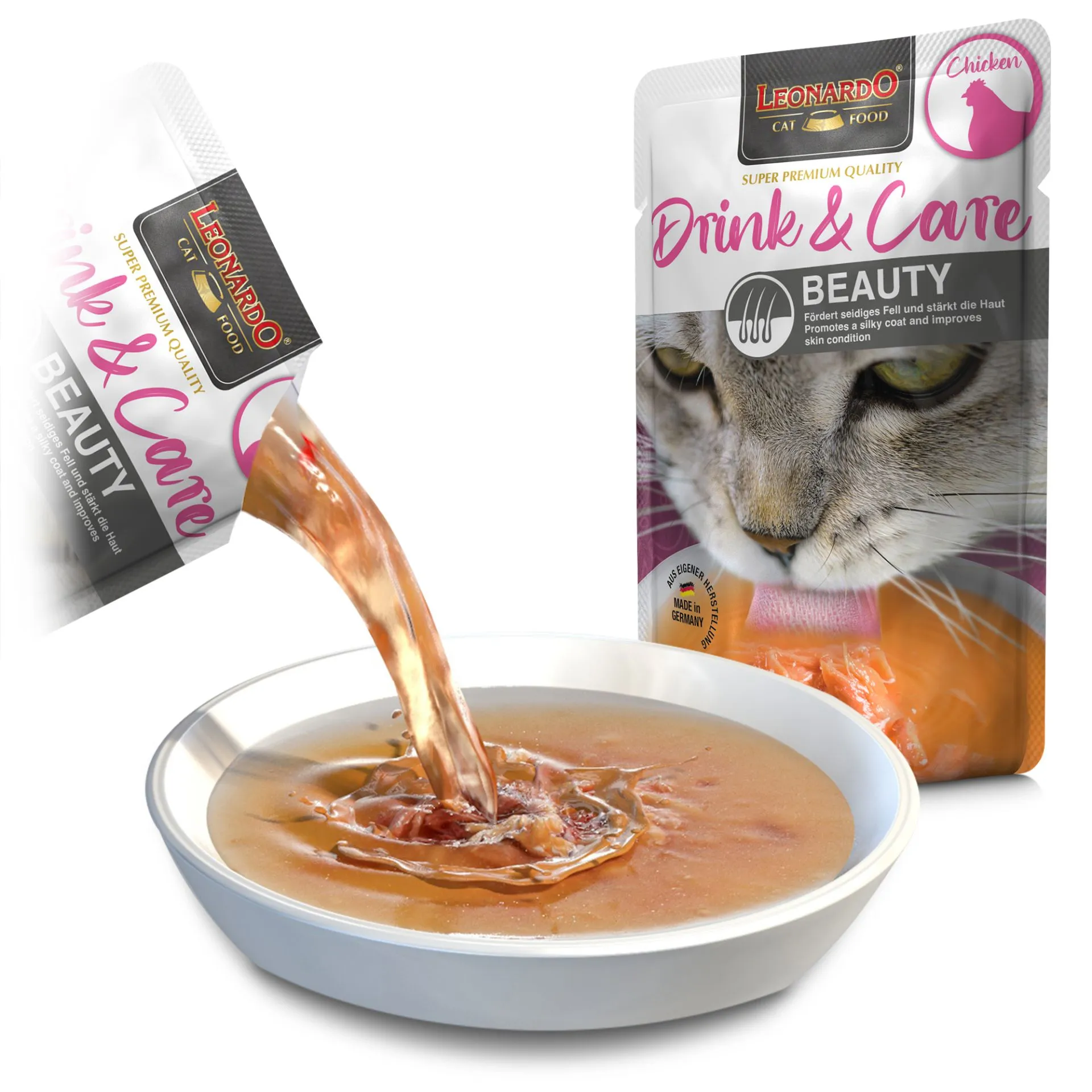 LEONARDO DRINK&CARE GROŽIS 40G - SRIUBA KATĖMS GROŽIUI IR KAILIO PRIEŽIŪRAI