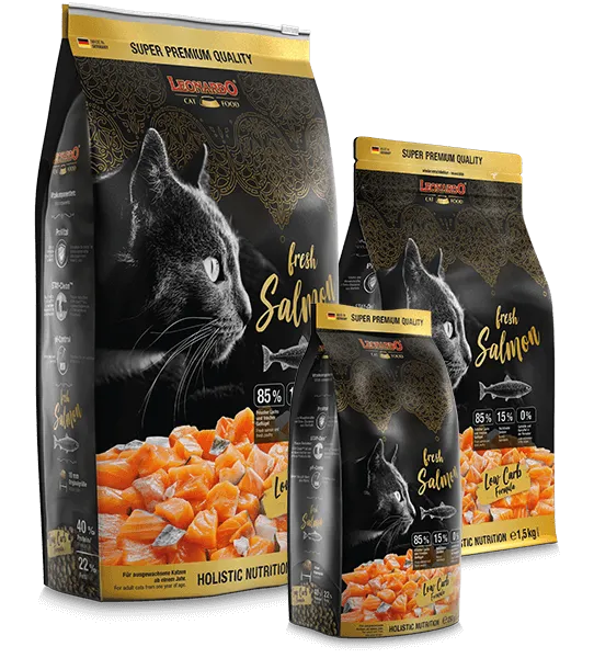 LEONARDO ADULT FRESH SALMON 4KG - BEZGLUTENU SAUSŪS MAISTAS KATĖMS SU LAŠIŠA