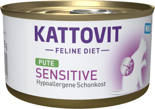 KATTOVIT SENSITIVE TURKEY 185G - KONSERVAI JAUTRIEMS KATĖMS SU INDIŠKINIU