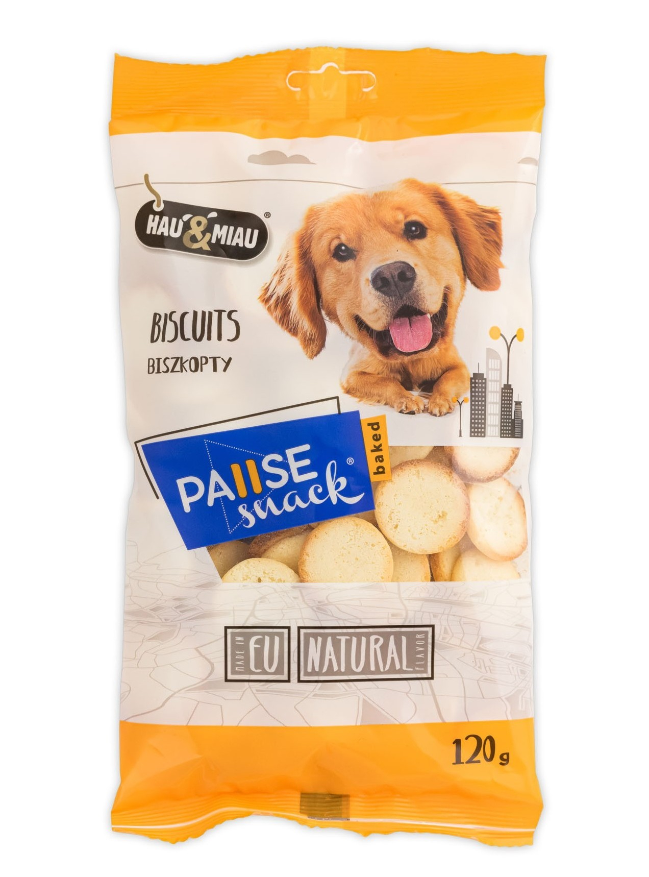 HAU & MIAU KEPTI sausainiai, 120 g - papildomas maistas šunims, biskvitiniai sausainiai.