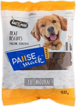 HAU & MIAU KEPTI mėsos sausainiai, 400 g - papildomas maistas šunims, mėsos sausainiai.