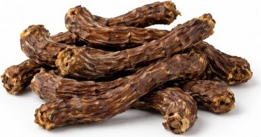 HAU & MIAU šunų užkandis - anties kakleliai 500 gr - papildomas maistas šunims, džiovinti anties kakleliai.