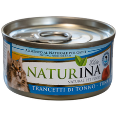 NATURINA ELITE WET TUNA SLICES 70G - KONSERVUOTAS MAISTAS KATĖMS (TUNO GABALIUKAI)
