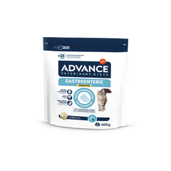 ADVANCE VETERINARY DIETS FELINE GASTROENTERIC CAT SENSITIVE 400G - KATĖMS SU JAUTRIA VIRŠKINIMO SISTEMA