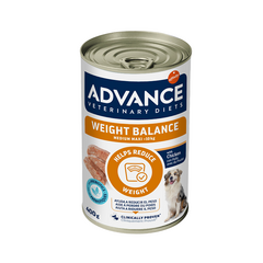 ADVANCE VETERINARY DIET DOG WEIGHT BALANCE MEDIUM/MAXI 400G - KONSERVAI VIDUTINIŲ IR DIDELIŲ VEISLIŲ ŠUNIMS SVORIO KONTROLEI