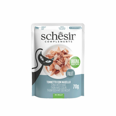 Schesir Cat Tuna with Hake In Jelly 70g - Tunas su lydeka želėje