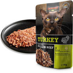 LEONARDO konservai katėms su kalakutiena ir plėšyta jautiena 70 g