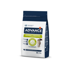 ADVANCE VETERINARY DIETS CAT HYPOALLERGENIC 1.25KG — KATEMS SU MAISTO NETOLERAVIMU IR ALERGIJOMIS