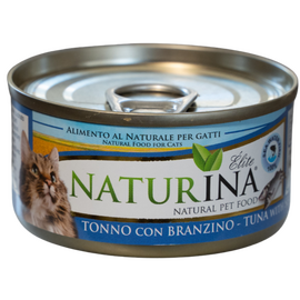 NATURINA ELITE TUNA SU JŪROS LŪŠIU 70G - KONSERVAI KATĖMS SU TUNU IR JŪROS LŪŠIU