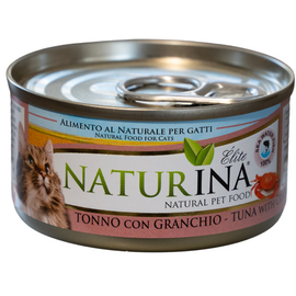 NATURINA ELITE DRĖGNA TUNA SU KRABU 70G - KATĖMS KONSERVUOTI (TUNA SU KRABU)