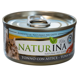 NATURINA ELITE DRĖGNA TUNCIKAS SU OMARU 70G - KONSERVAI KATĖMS (TUNCIS SU OMARU)