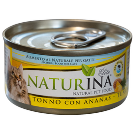 NATURINA ELITE TUNA SU ANANASU 70G - KONSERVUOTAS KATĖMS TUNAS SU ANANASU
