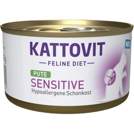 KATTOVIT SENSITIVE TURKEY 185G - KONSERVAI JAUTRIEMS KATĖMS SU INDIŠKINIU