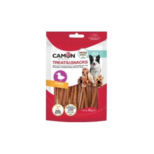 Skanėjimas šunims - anties mėsos strimeliai 80g