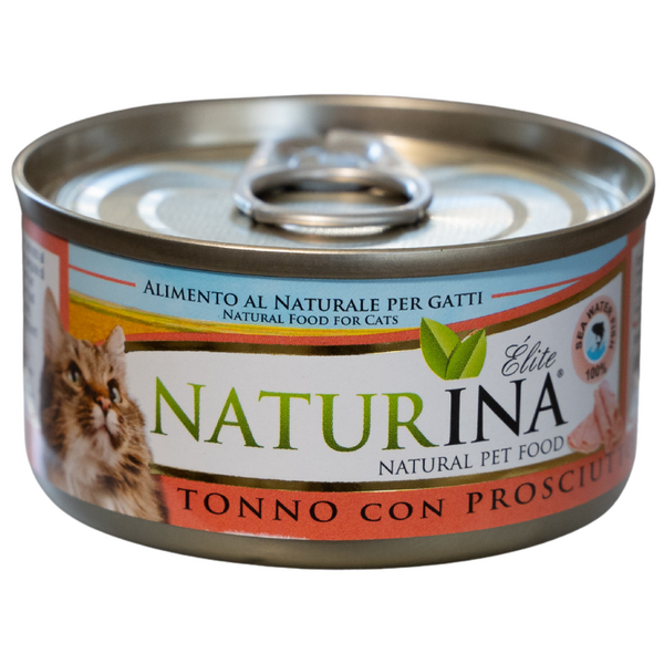 NATURINA ELITE DRĖGNAS TUNAS SU KUMPĮ 70G - KONSERVUOTAS KATĖMS (TUNAS SU ŠONINE)
