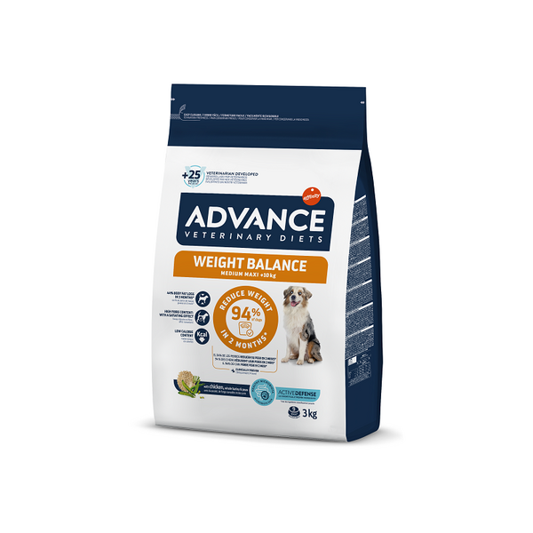 ADVANCE VETERINARY DIETS DOG WEIGHT BALANCE 3KG - ŠUNIMS SVORIO KONTROLEI
