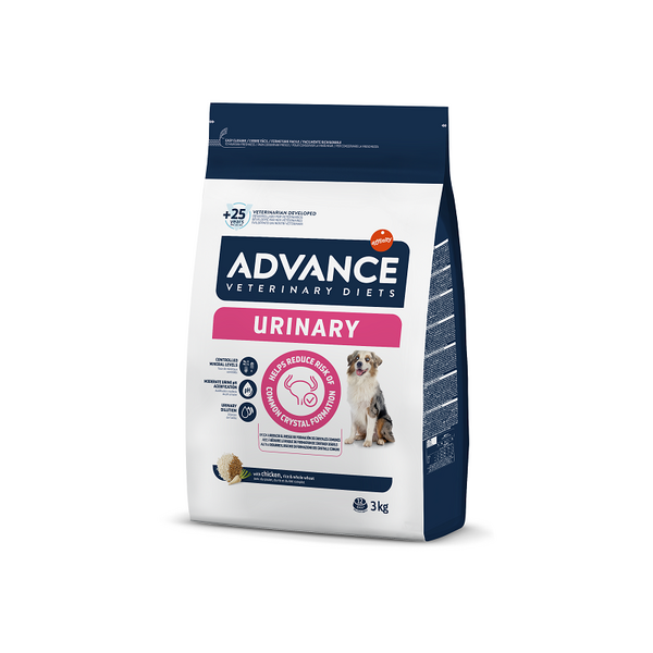 ADVANCE VETERINARY DIETS CANINE URINARY 3KG - KOERTELE KUSETEEDE TERVISE TOETUSEKS