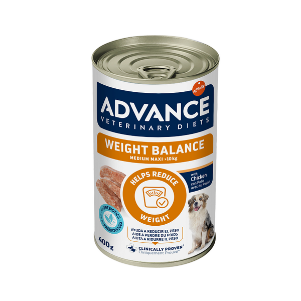 ADVANCE VETERINARY DIET DOG WEIGHT BALANCE MEDIUM/MAXI 400G - KONSERVAI VIDUTINIŲ IR DIDELIŲ VEISLIŲ ŠUNIMS SVORIO KONTROLEI