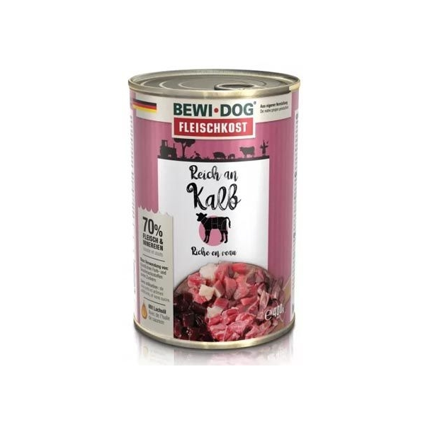 Bewi Dog rich in veal 400gr - Pieaugušiem šunims su veršienos mėsa