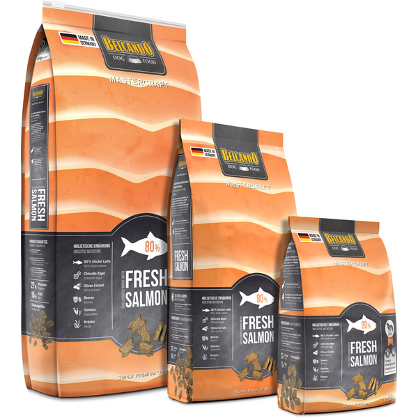 BELCANDO MASTERCRAFT FRESH SALMON 10KG - SAUSA ŠUNŲ MAISTO BARA SU LAŠIŠA, 2 image